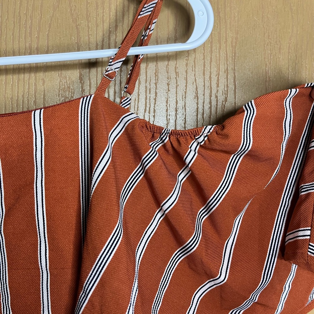 Striped Rusty colored Two-Piece Set - Picture 4 of 7